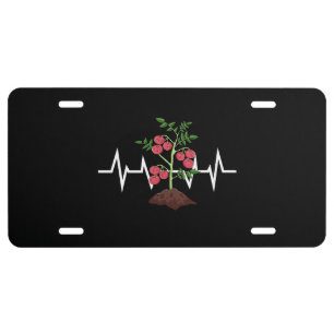 Tomatoes Plant Heartbeat License Plate