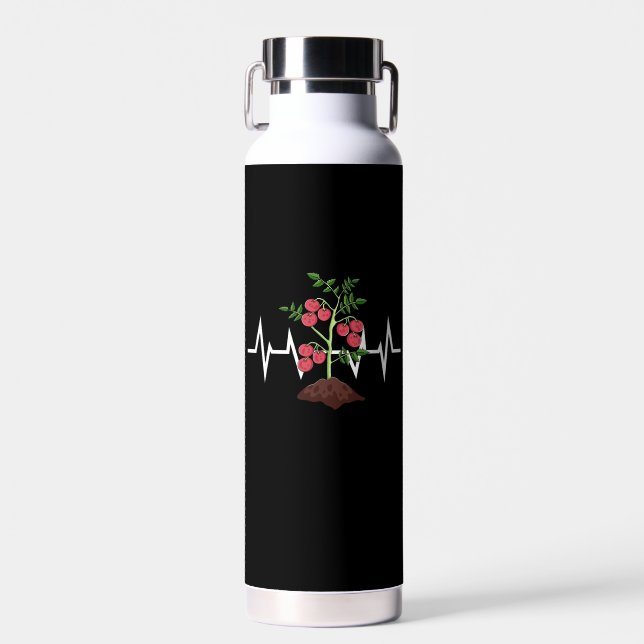 Tomatoes Plant Heartbeat  Water Bottle (Front)