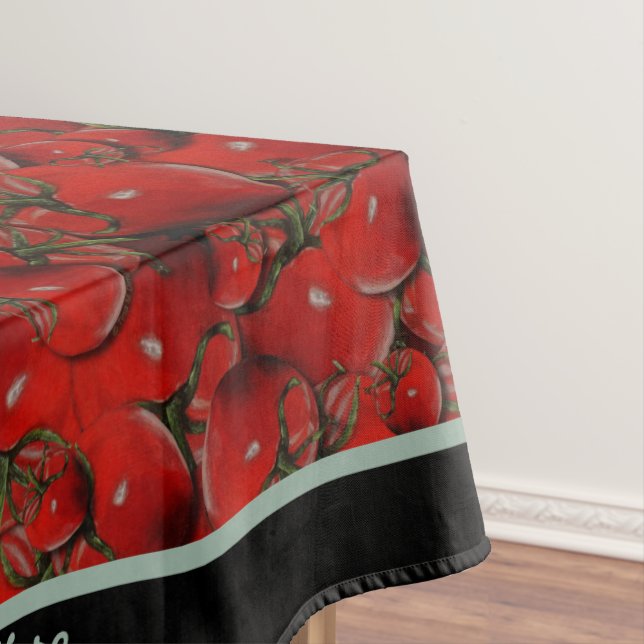 Tomatoes Tablecloth - Optional Personalization (In Situ)