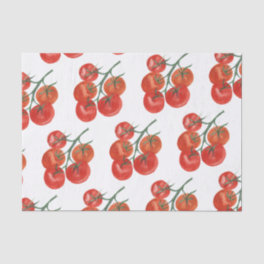 Tomatoes Watercolor White Gift Tissue Paper