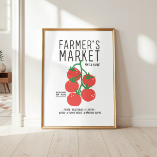 Tomatos Farmer's Market Cute Wall Art