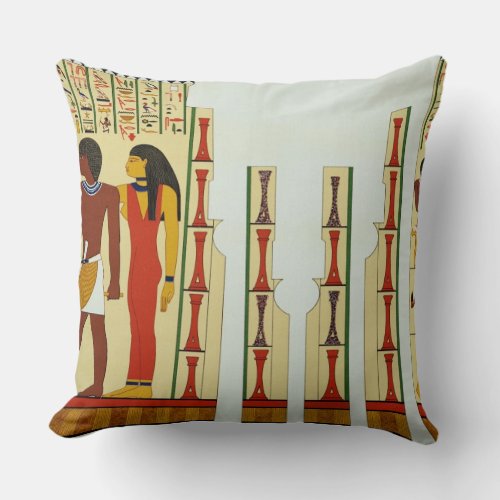 Tomb 24 Sepulchral Chamber No 2 from Gizeh Vol Throw Pillow
