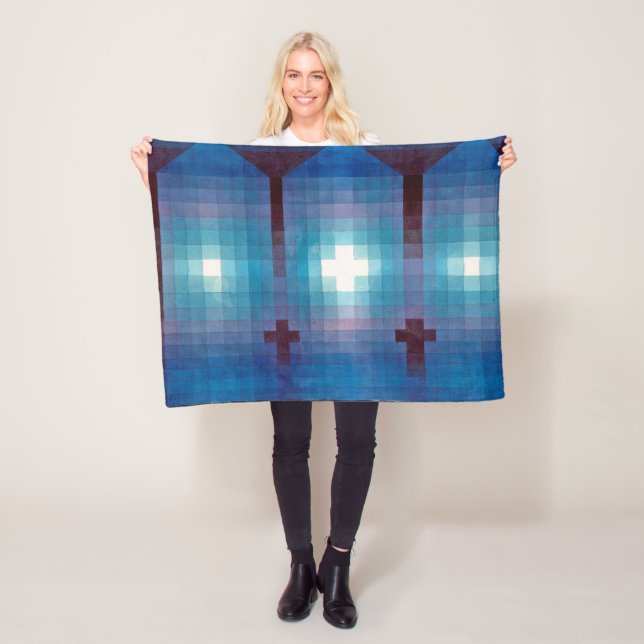 Tomb in Three, Klee Fleece Blanket (In Situ)