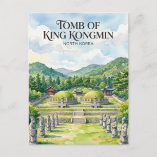 Tomb of King Kongmin North Korea Postcard