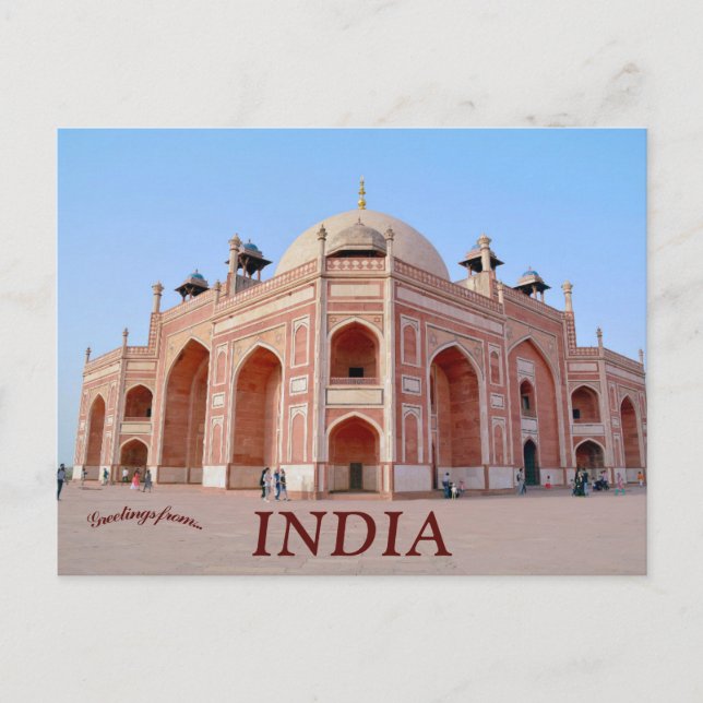 Tomb of Mughal Emperor Humayun East Delhi India Postcard (Front)