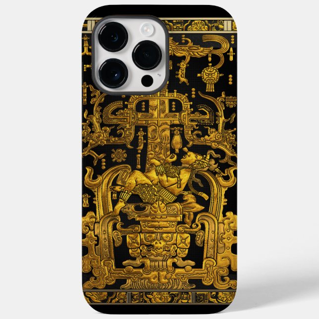 Tomb of Pakal - Gold Palenque Astronaut Case-Mate iPhone Case (Back)