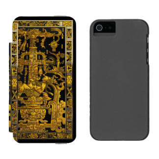 Tomb of Pakal - Gold Palenque Astronaut iPhone SE/5/5s Wallet Case