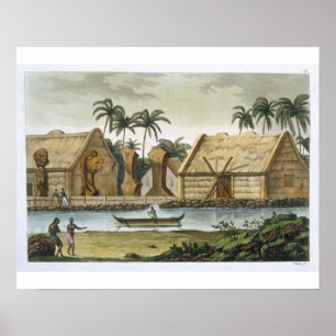 Tomb of Tamahamah at Kaiakakooa, Sandwich Islands, Poster