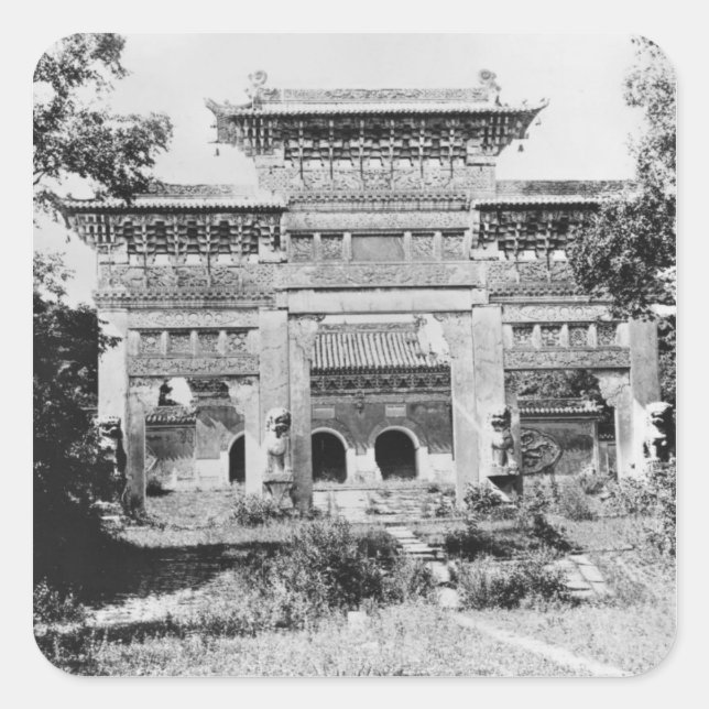 Tomb of the Emperor Qing Taizong Square Sticker (Front)