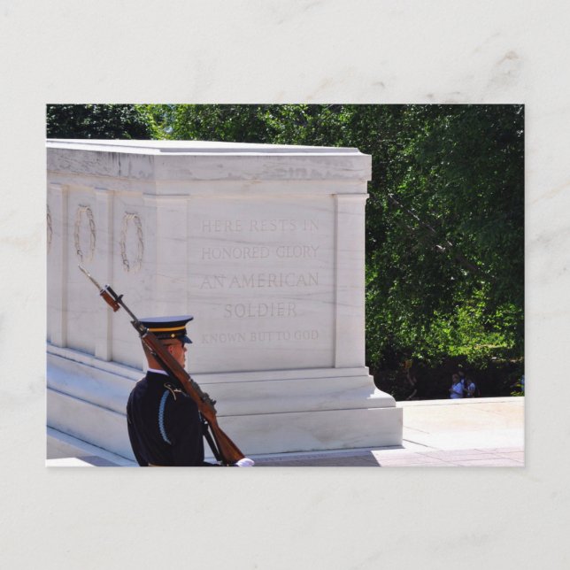 Tomb of the Unknown Soldier Arlington Cemetery Postcard (Front)