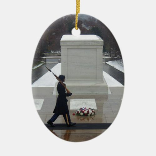 Tomb of the unknown soldier ceramic ornament