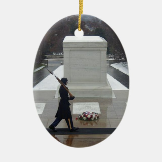 Tomb of the unknown soldier ceramic ornament (Front)
