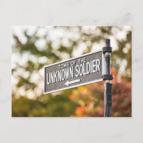 Tomb of the Unknown Soldier Sign Postcard