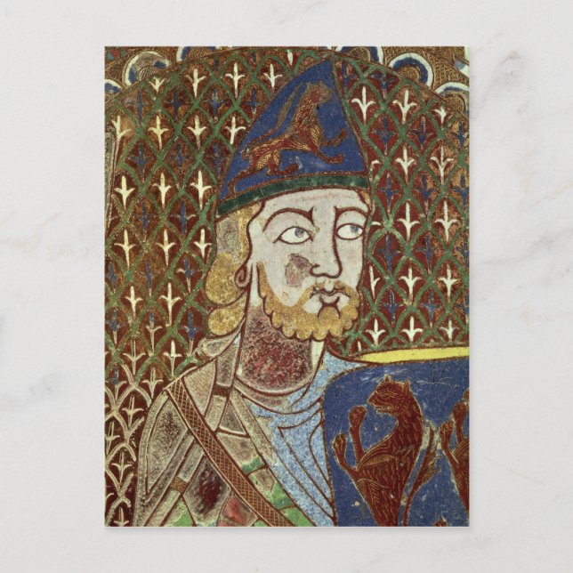 Tomb plaque of Geoffrey Plantagenet Postcard (Front)