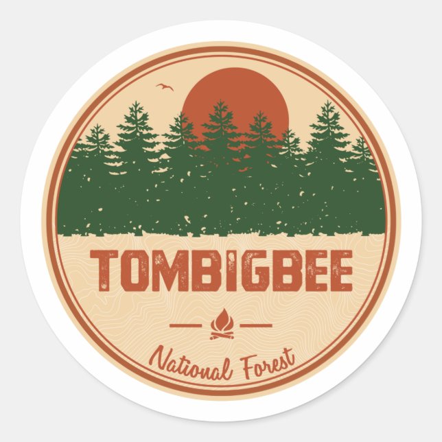 Tombigbee National Forest Classic Round Sticker (Front)