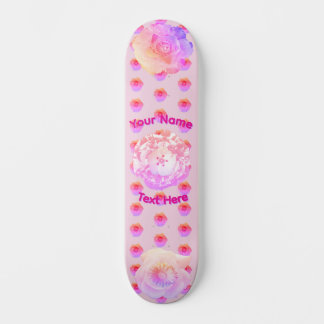 Tomboy Pink Flower Skateboard