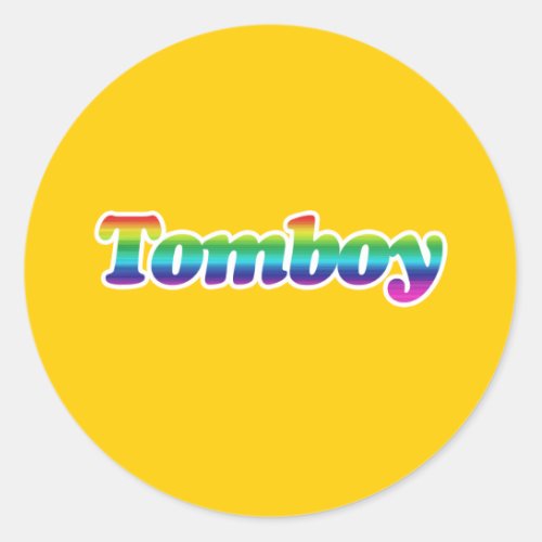 TOMBOY PRIDE CLASSIC ROUND STICKER