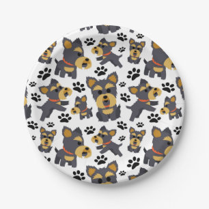 Tomboy Toy Yorkie Yorkshire Terrier Pet Puppy Dog Paper Plates