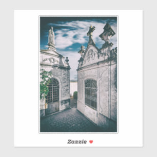 Tombs in a Catholic cemetery in Crato, Portalegre Sticker