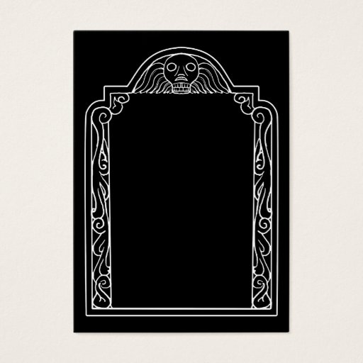 Customizable Tombstone Business Card Template