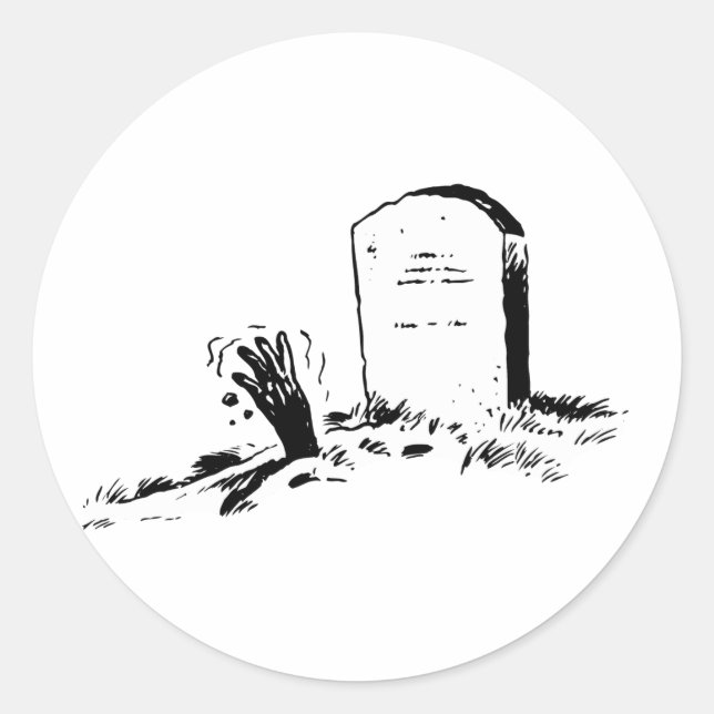 Tombstone And A Hand Stickers (Front)