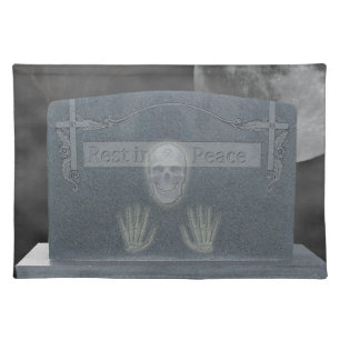 Tombstone And Skeleton Placemat