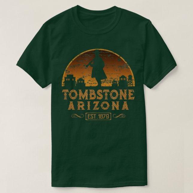 Tombstone Arizona AZ Wild West Gunfighter  T-Shirt (Design Front)