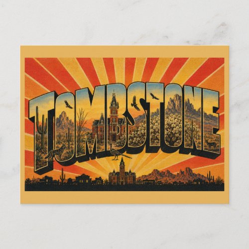 Tombstone Arizona High Desert Mountain Art Postcard