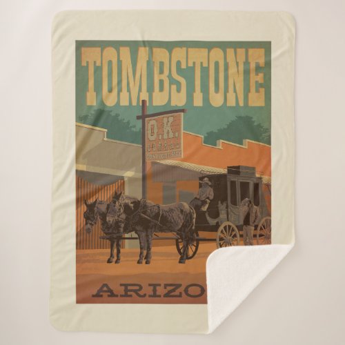 Tombstone Arizona Sherpa Blanket