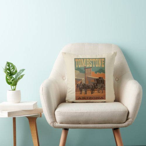 Tombstone Arizona Throw Pillow