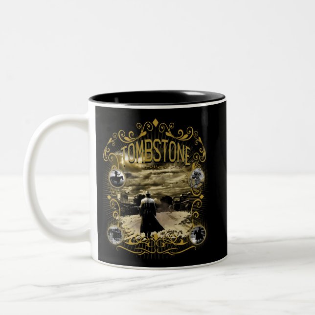 Tombstone Arizona Town Two-Tone Coffee Mug (Left)