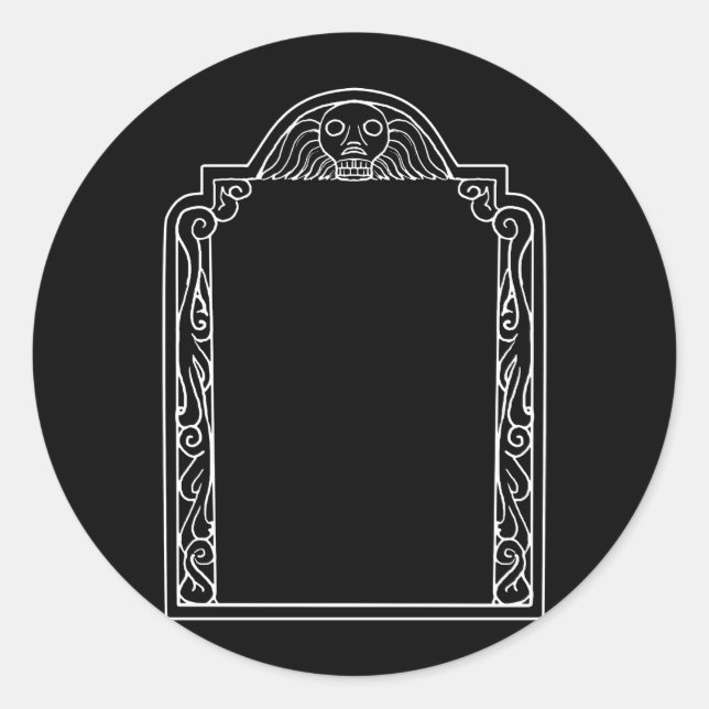 Tombstone Classic Round Sticker (Front)