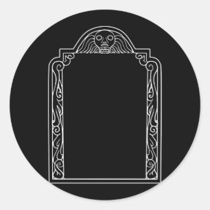 Tombstone Classic Round Sticker