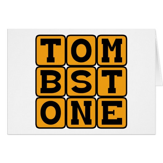 Tombstone, Grave Marking Cards (Front Horizontal)
