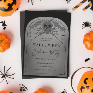 Tombstone Halloween Costume Party Invitation