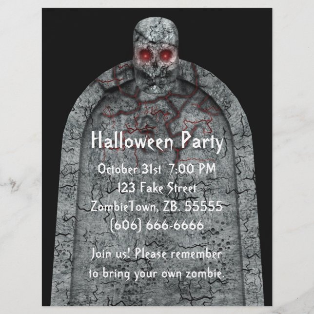 Tombstone - Halloween Flyer (Front)