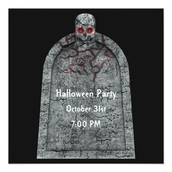 Tombstone   Halloween Party Invitation