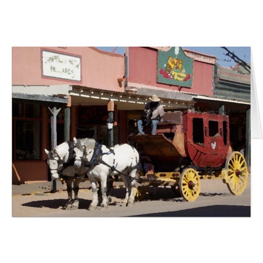Tombstone Stagecoach horses Cards (Front Horizontal)