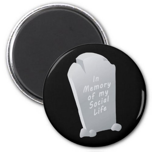 Tombstone with funny epitaph for Halloween Magnet