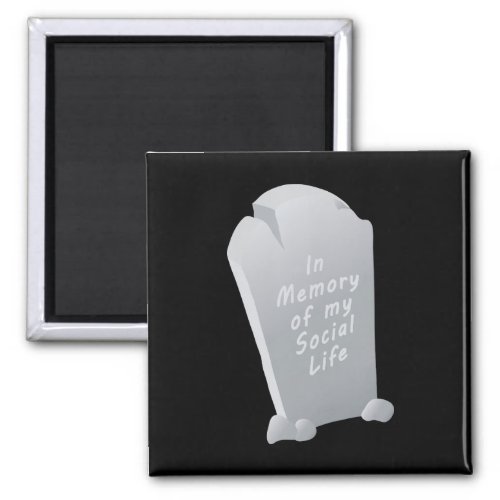 Tombstone with funny epitaph for Halloween Magnet