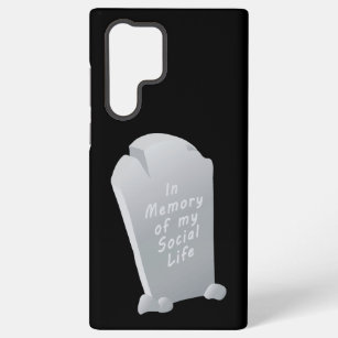 Tombstone with funny epitaph for Halloween Samsung Galaxy S22 Ultra Case