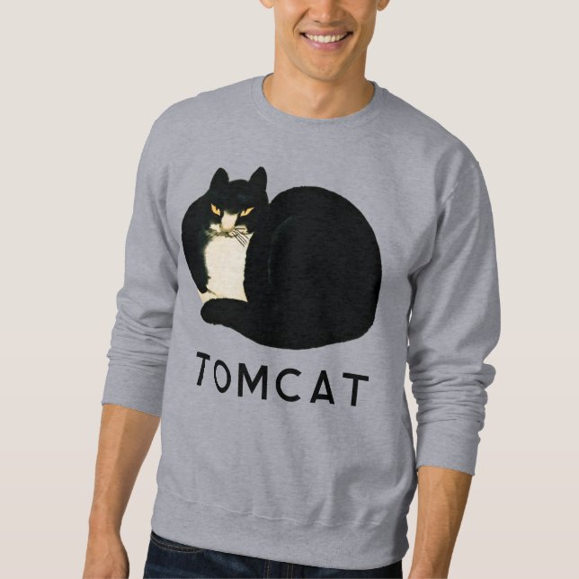 Tomcat Chinese Qing Dynasty Black Manchu Cat Sweatshirt (Front)