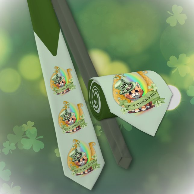 Tomcat Happy St. Patrick's Day Neck Tie (Creator Uploaded)