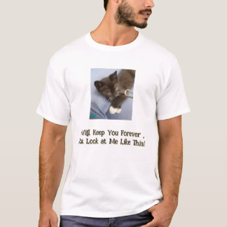Tomcat Photo, Funny Text Front & Back, T-Shirt