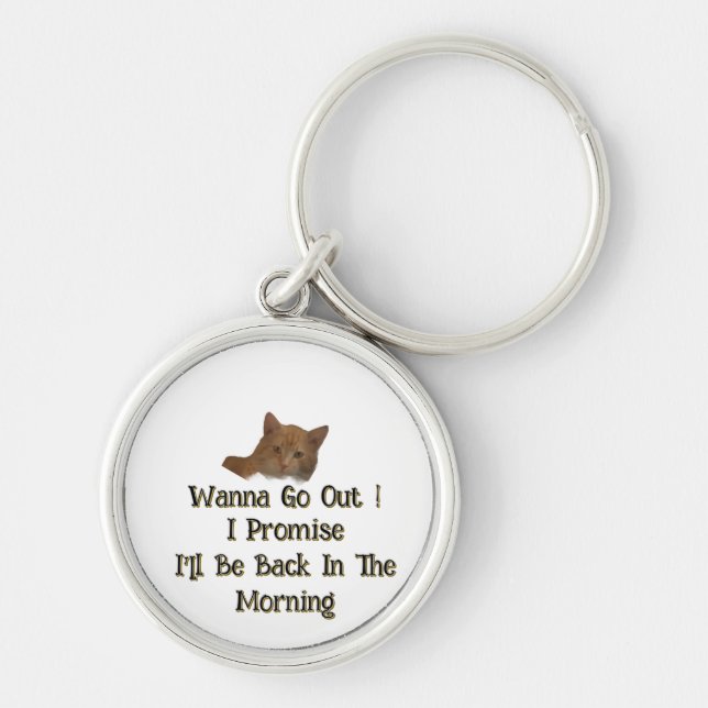 Tomcat, Photo, Text Front & Back, Customize, Funny Keychain (Front)