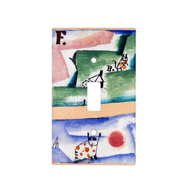 Tomcat's Turf, Paul Klee Light Switch Cover (Front)