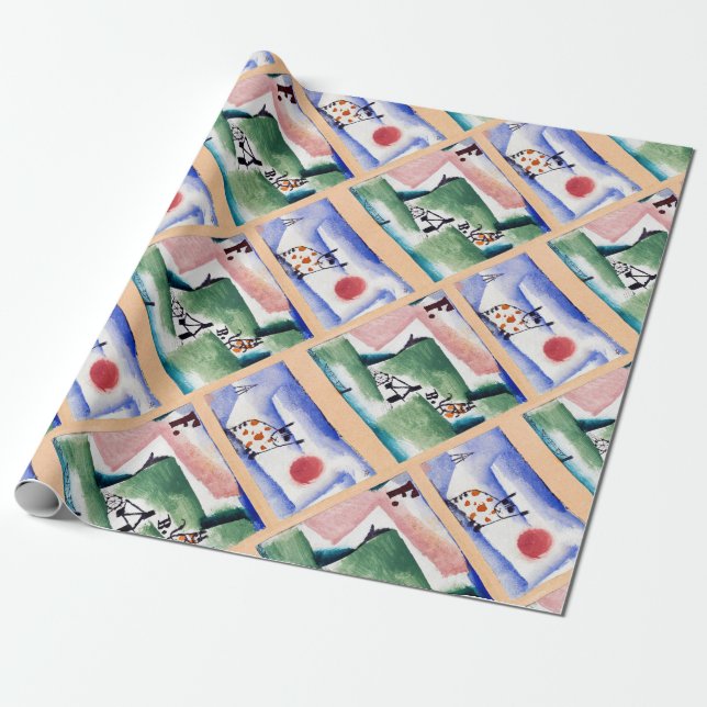 Tomcat's Turf, Paul Klee Wrapping Paper (Unrolled)