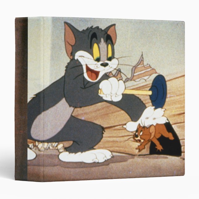 Tome And Jerry Plunger 3 Ring Binder (Front/Spine)