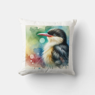 Tomeguin Bird 210724AREF110 - Watercolor Throw Pillow