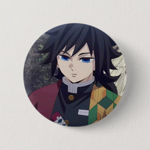 Tomioka Giyu brooch from the anime Demon Slayer Button